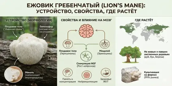 ЕЖОВИК ГРЕБЕНЧАТЫЙ (lion's mane)