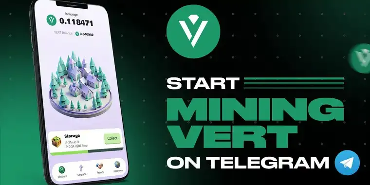 Vertus - новое приложение в Telegram для заработка криптовалюты