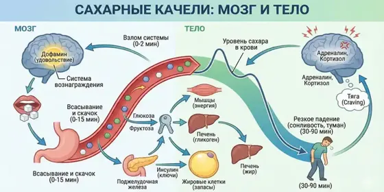 Что происходит в теле и мозгу когда человек ест сладкое?